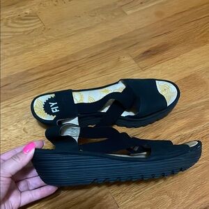 Fly London Black Sandals